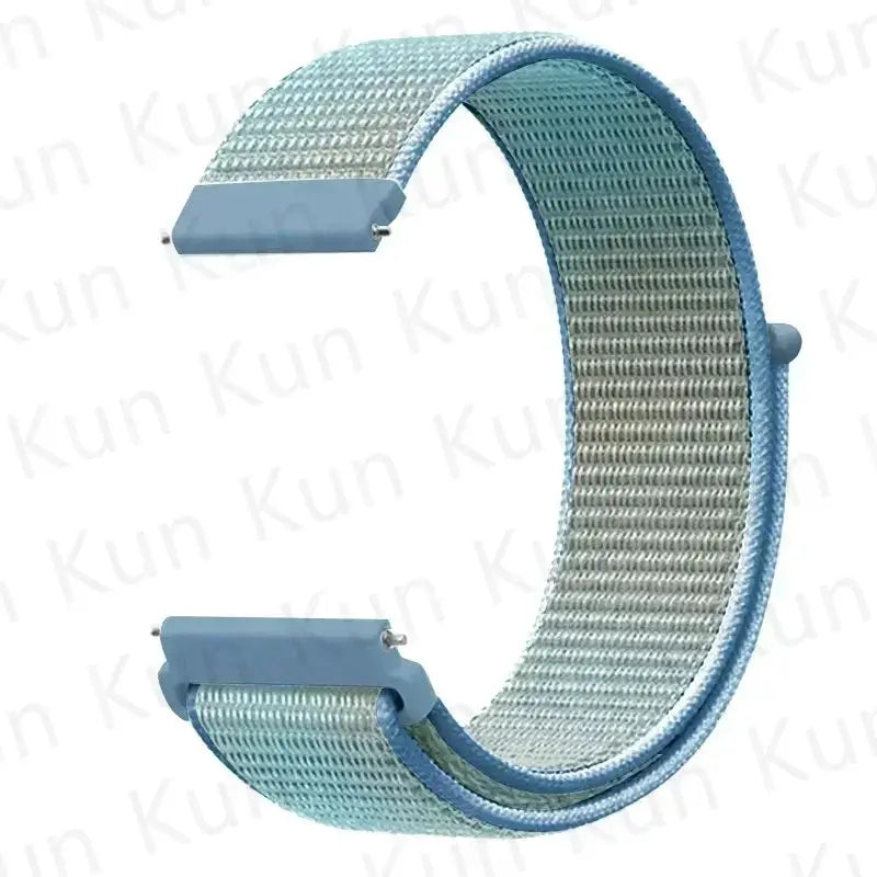 Nylon loop watch strap in blue for Redmi/Xiaomi watches, 20–22mm replacement band, Simples Market