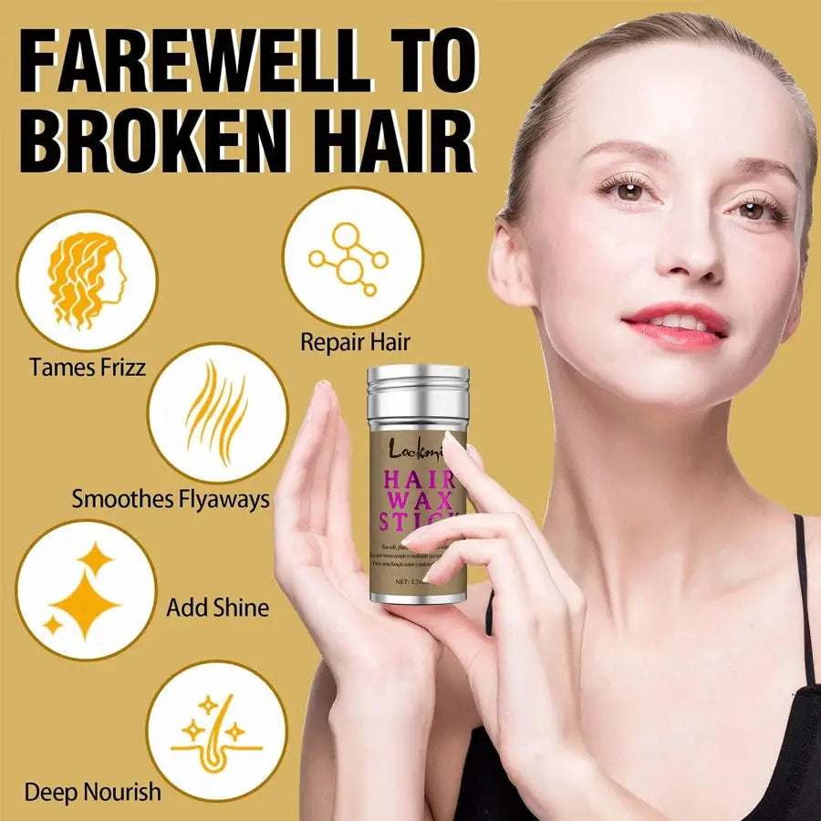 Lockmio Hair Wax Stick For Wigs Anti Frizz Flyaway Control With Long Lasting Smooth Hold