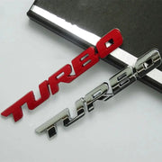 Turbocharged Turbo Metal Alloy 3D Badge Car Exterior Sticker Car Modification Accessory Decorative Rear Side Marking