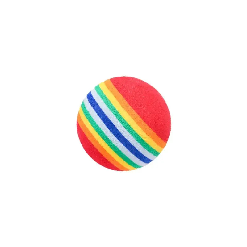 Rainbow EVA Cat Toy Ball Interactive Chewing Rattle Scratch Ball For Cats And Small Dogs Pet Toys