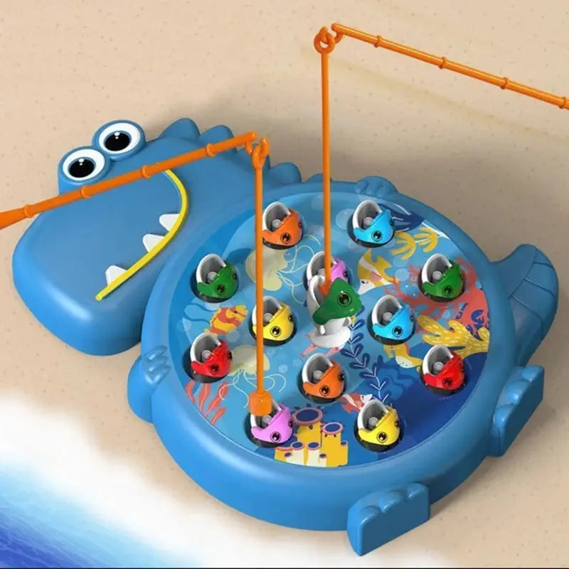 Dinosaur Magnetic Fishing Toy Set For Toddlers And Kids Montessori Educational Rod Included No Rotation Gift