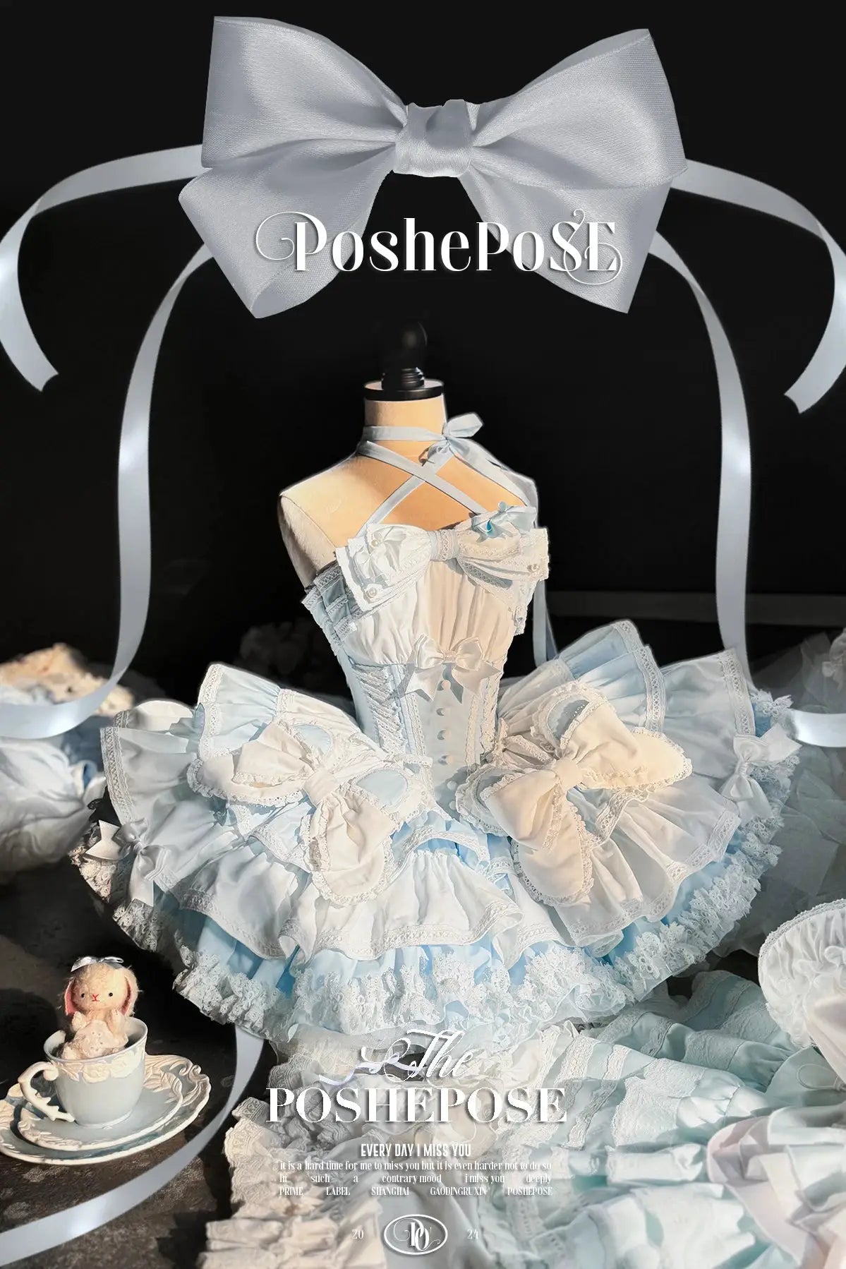 Girls Birthday Lolita Dress Tube Top Satin Bowknot Pettiskirt Mini
