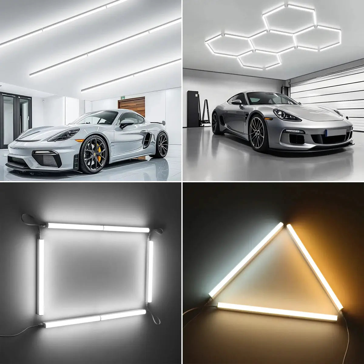 50CM LED T5 wall lamp by Simples Market; screws and EU plug, white tubes shown as four shapes for home decor