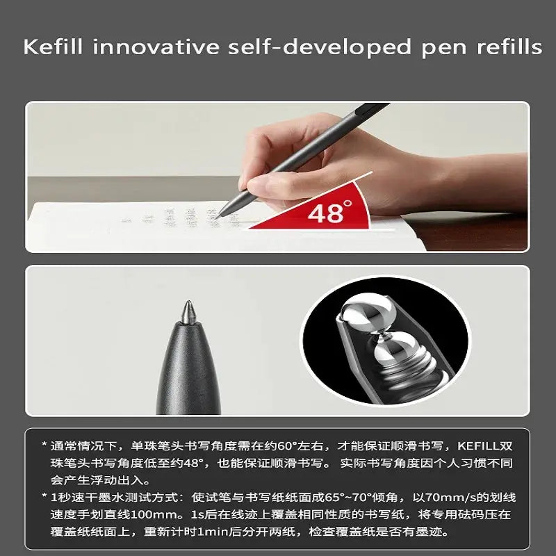 Simples Market KACO gel pen with metal body and clip, 0.5mm black quick-dry ink, large capacity 800m, smooth writing