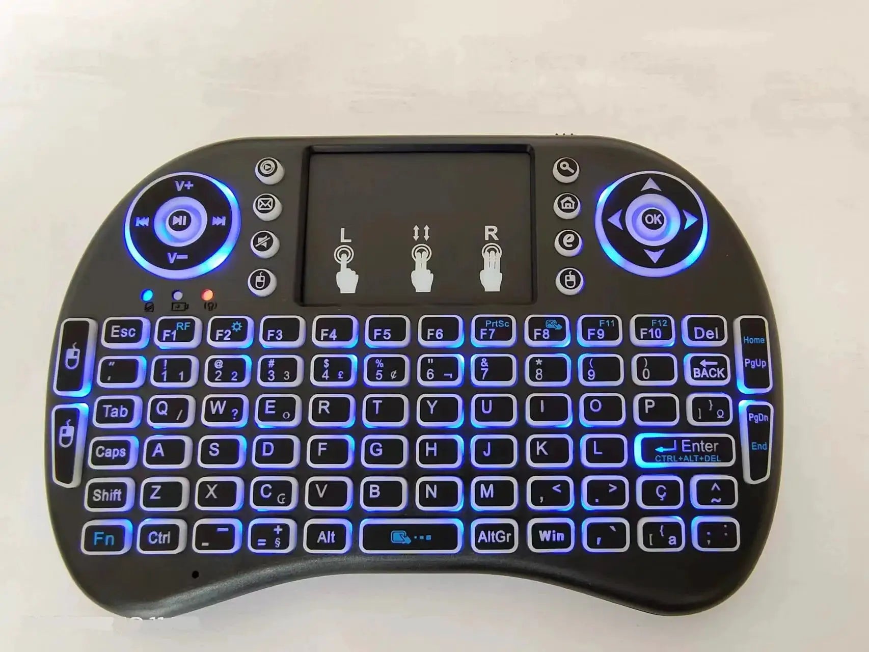 Backlit Mini Wireless Keyboard With Touchpad N RGB For PC TV Box Multi Language Spanish French Azerty Russian Portuguese