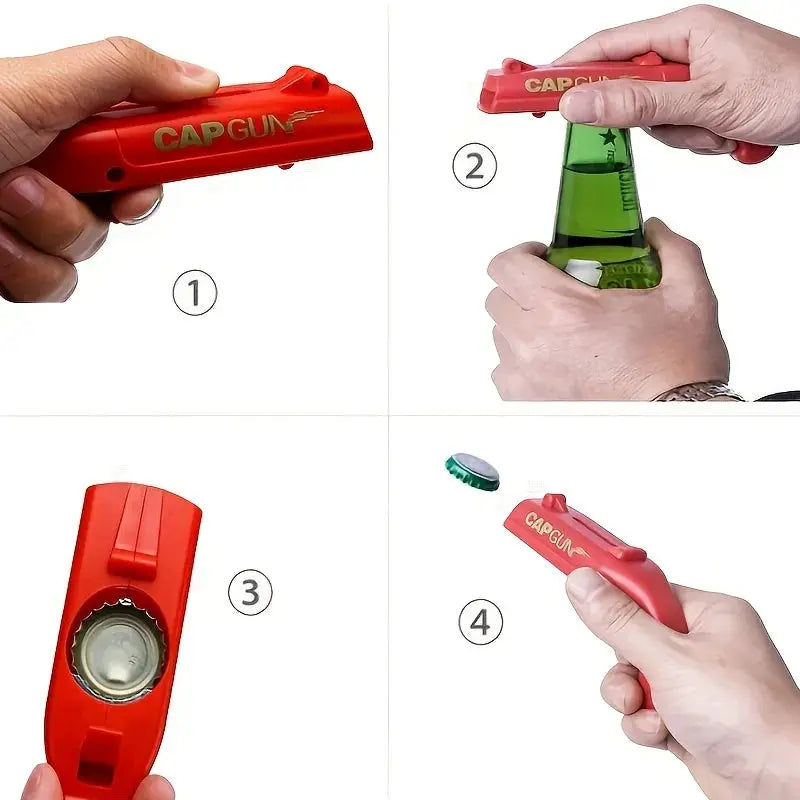 Funny Cap Gun Bottle Opener for Home Bars Parties and Weddings Gift for Men Beer Bottle Opener