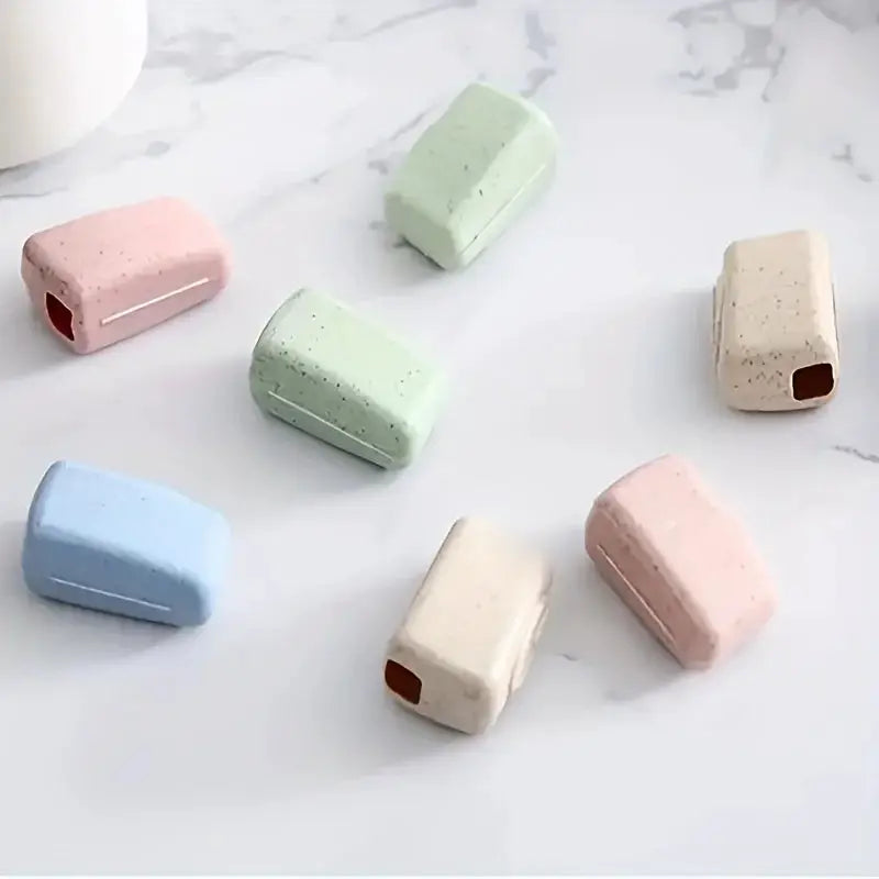 PureGuard Travel Toothbrush Head Covers Set Four Portable Protective Covers With Smart Vent