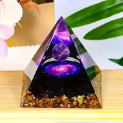 Amethyst Crystal Ball Pyramid Home Decor For Stress Relief And Wealth Attraction