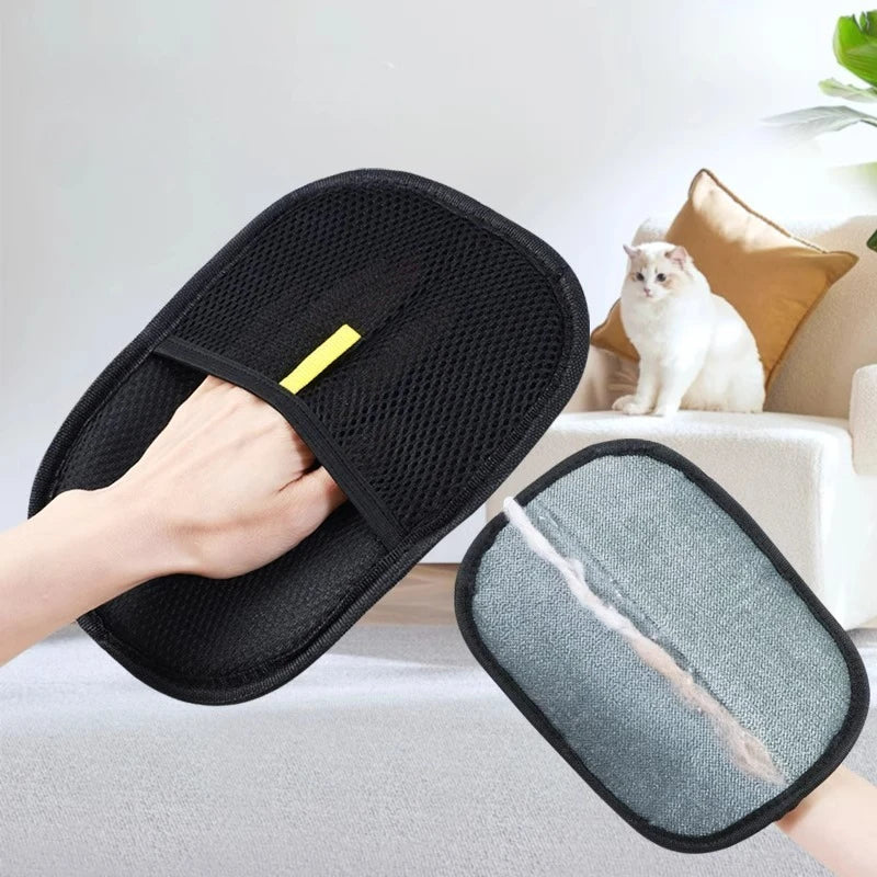 Pet Hair Remover Gloves Portable Washable For Clothes Hair Dehairing Tool Pet Cleaning Accessories