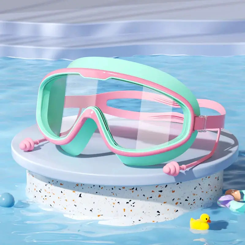Kids Swimming Goggles Big Frame HD View Anti Fog Waterproof For Boys And Girls Multi Color