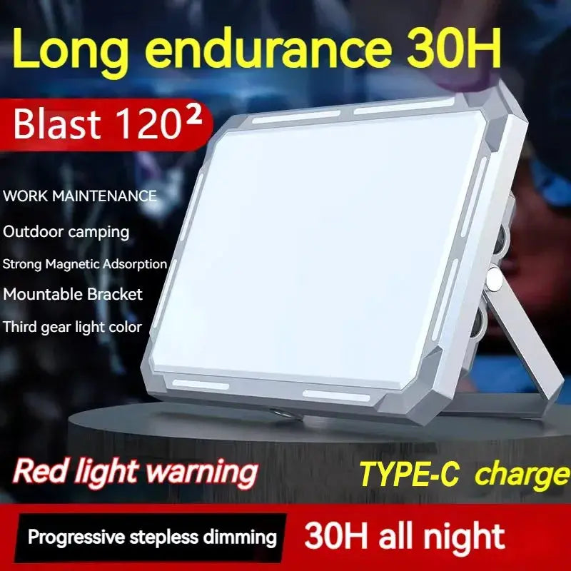 LED camping tent light rechargeable searchlight by Simples Market, waterproof portable outdoor hanging lantern.