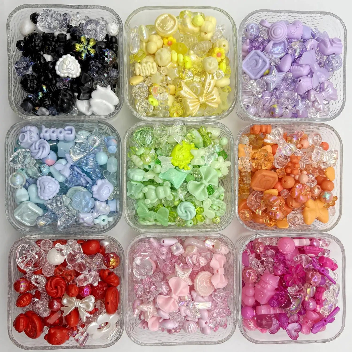 50g Mixed Color Acrylic Loose Beads Pack for DIY Jewelry Making Accessories for Bracelets and Necklaces