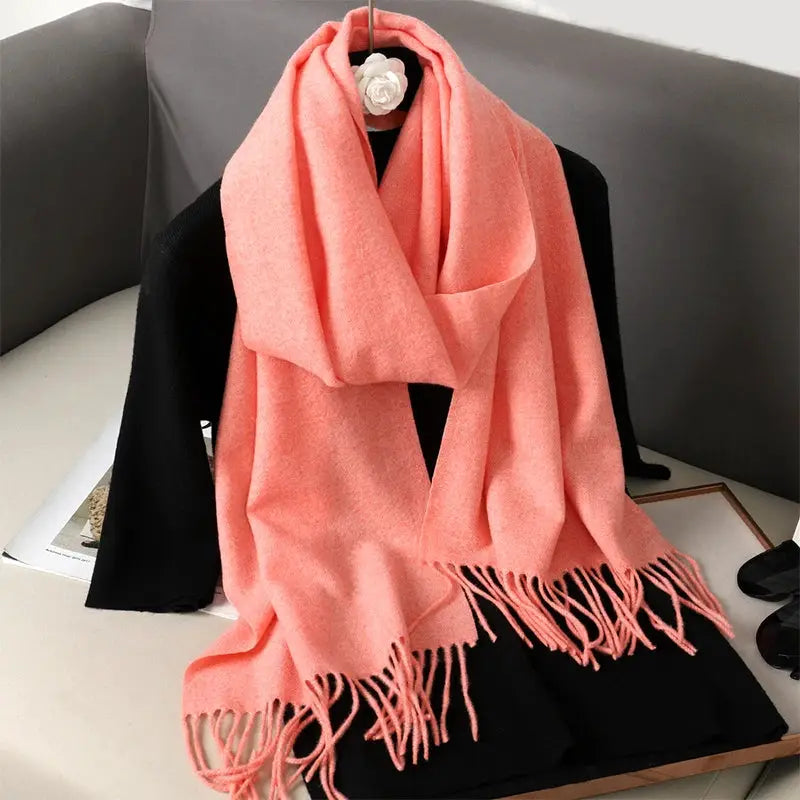 Brand 62 Womens Long Cashmere Blend Winter Scarf Hijab Shawl Wrap For Outdoor Warmth