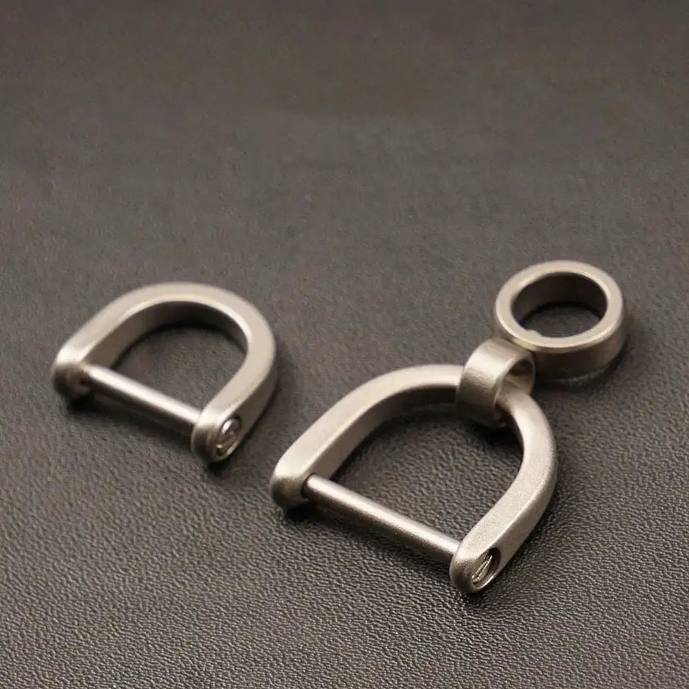 Simples Market titanium alloy outdoor D-ring buckle set with ring attachment, 2 pieces
