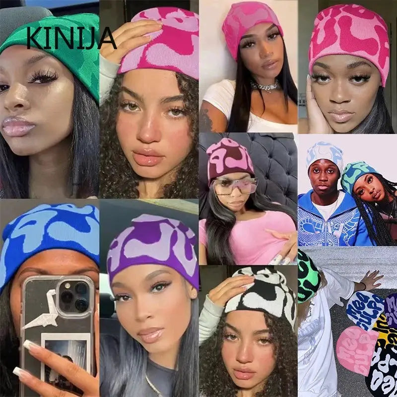 UrbanPulse Hip Hop Knit Beanie Hat Unisex Breathable Acrylic Knit Warm Winter Outdoor Cap for Sports and Casual Wear