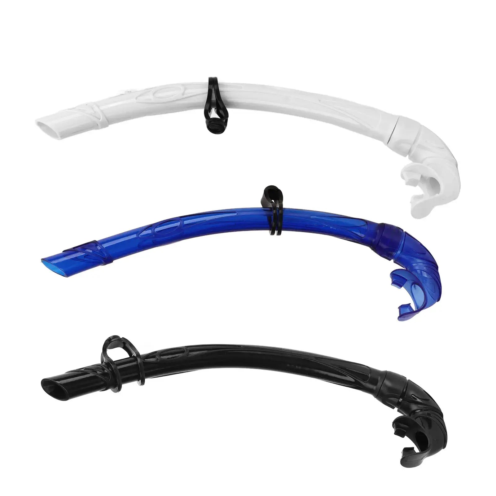 Qiilu PVC Easy Breath Snorkel With Comfortable Silicone Mouthpiece For Scuba Diving And Freediving Equipment