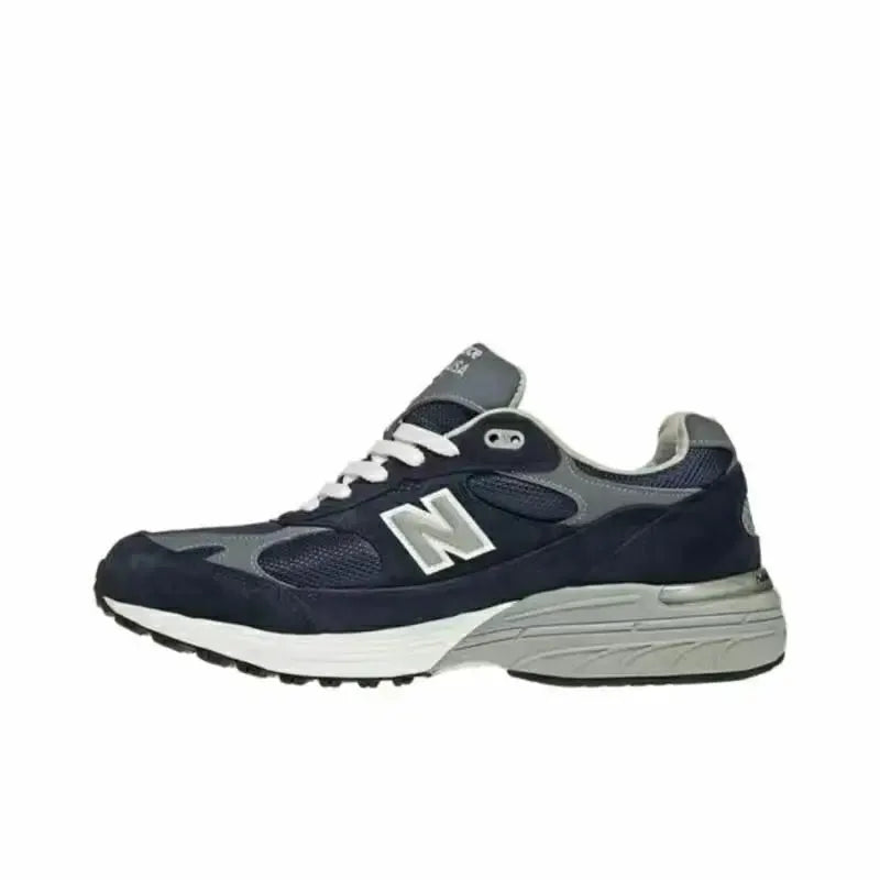 Simples Market navy gray mesh running shoes with white N logo, anti-slip breathable casual sneakers