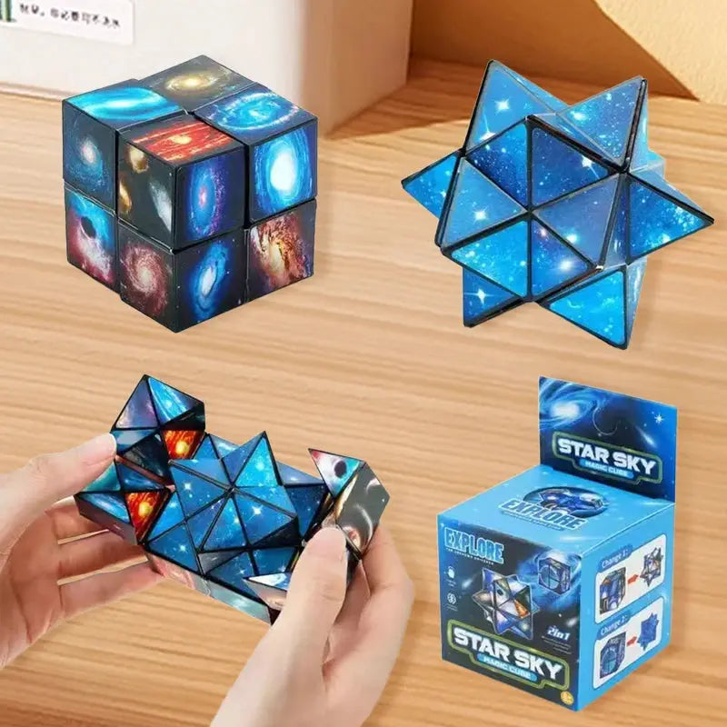 3D Educational Anti Stress Toy For Kids Transformable Starry Sky Theme Learning Plaything