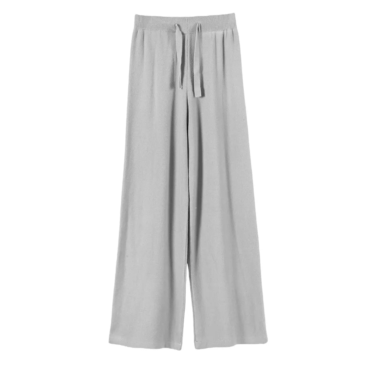 Hirsionsan Winter Women Knitted Set Polo Neck Sweater Wide Leg Pants