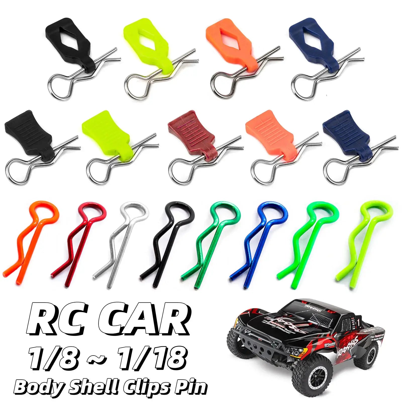 RC Car Body Shell Clips And Pin Buckles For 1 By 10 1 By 12 1 By 16 Scale RC Traxxas Redcat Rc4wd Tamiya Axial SCX10