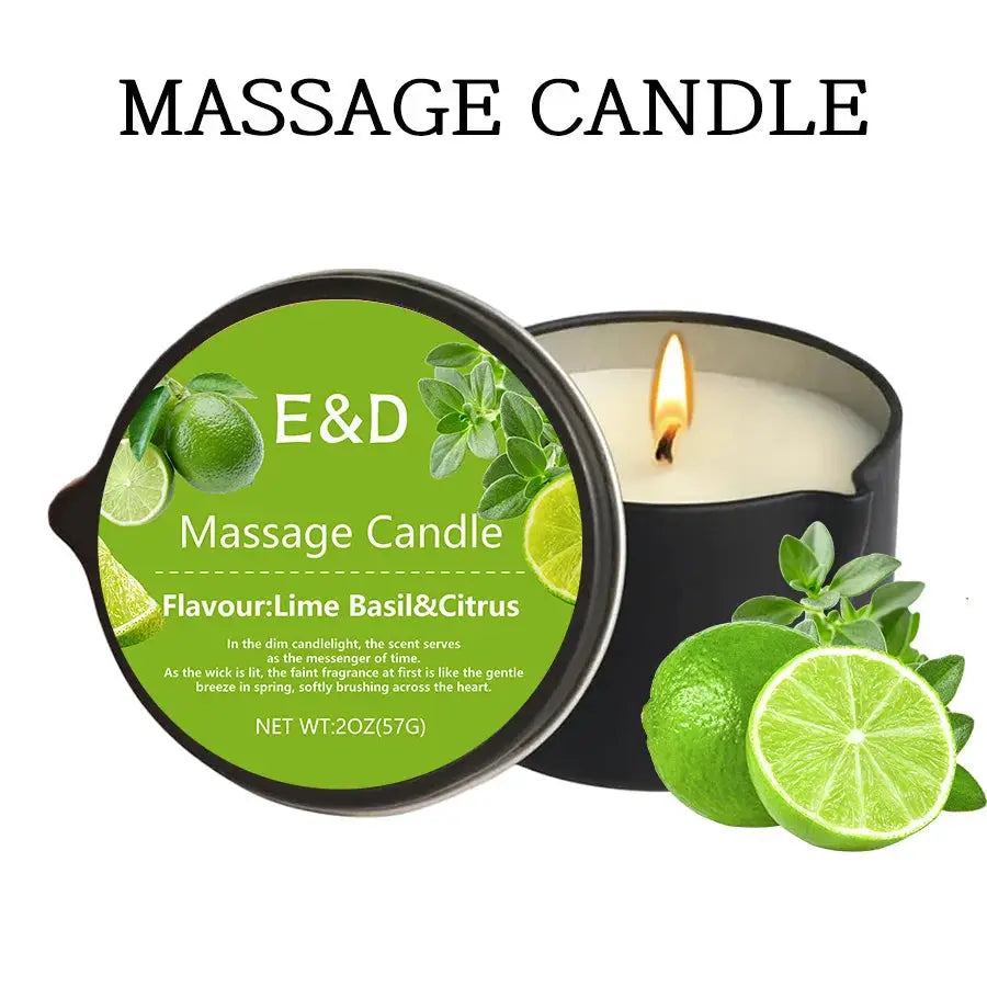 Massage Oil Candle for Stress Relief and Skin Moisturizing Aromatherapy Spa Essentials Luxury Candles