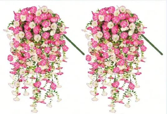 UV Resistant Artificial Morning Glory And Eucalyptus Hanging Decor For Home Garden Weddings Outdoor Use