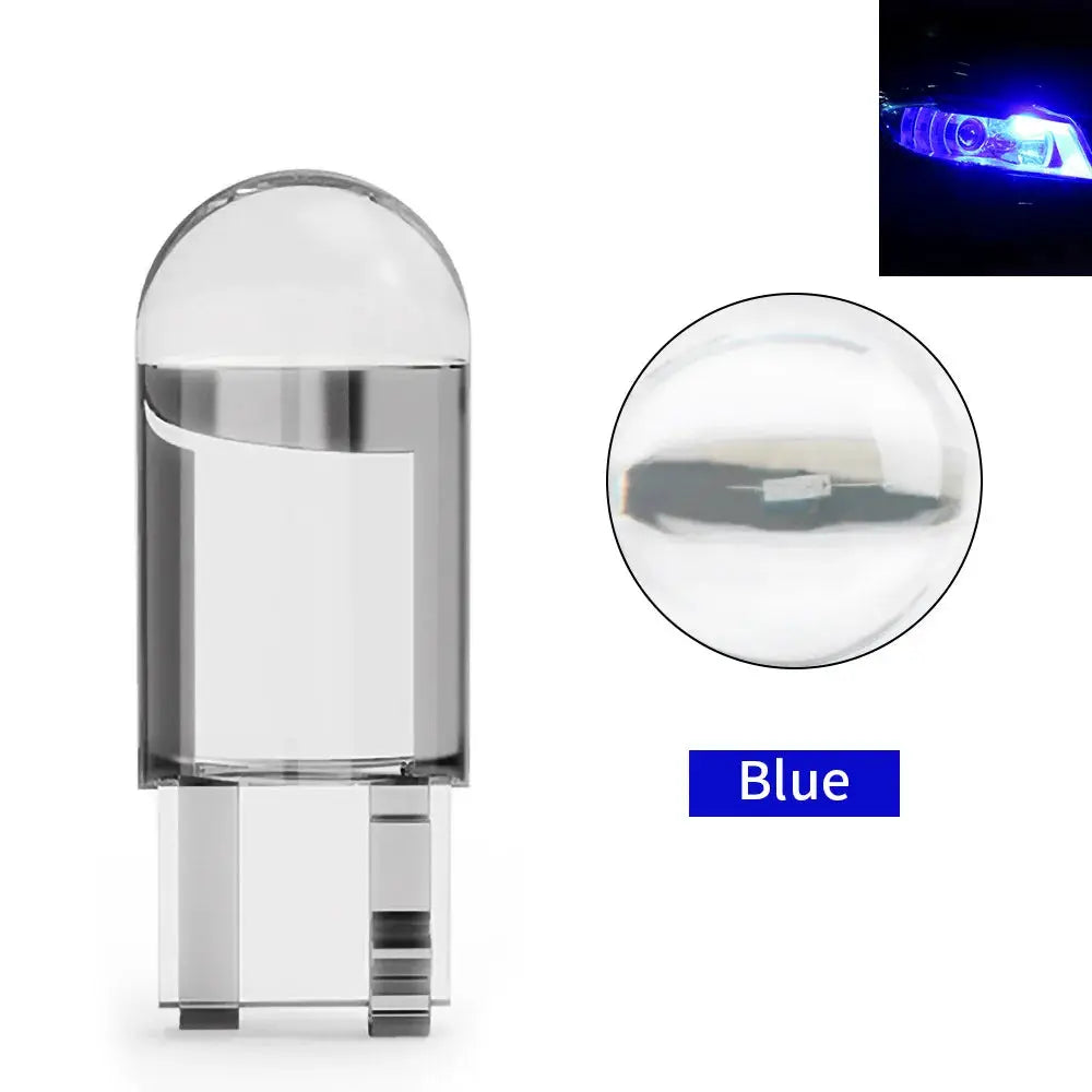 T10 W5W LED Car Bulbs Canbus COB 6000K White Blue Red Reading Dome Lamp Marker License Plate 12V 168 194 192