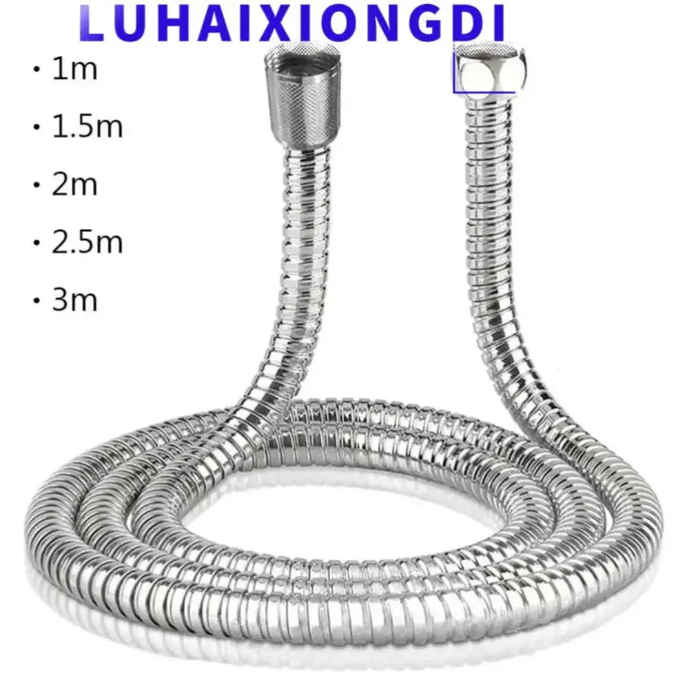LUHAIXIONGDI flexible stainless steel shower hose, 1–3 m, bathroom plumbing accessory