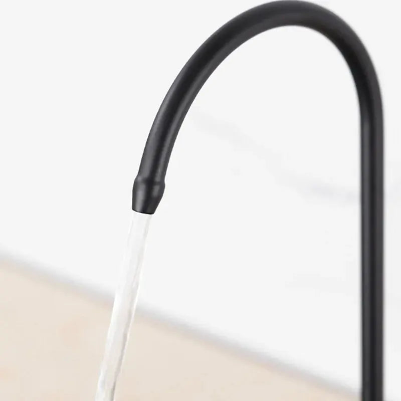 Kitchen water purifier faucet, black rotatable spout for direct drinking water