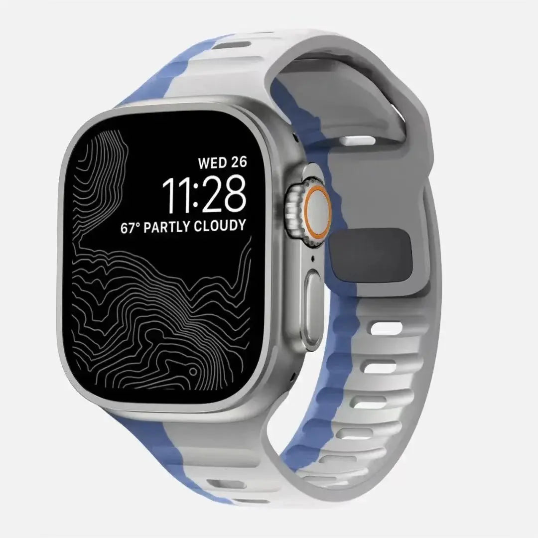 Strap For Apple Watch Band 49mm 44mm 45mm 41mm 40mm 42mm 38mm Soft Silicone sport Bracelet iwatch Serise 8 7 SE 6 5 9 Ultra 49mm