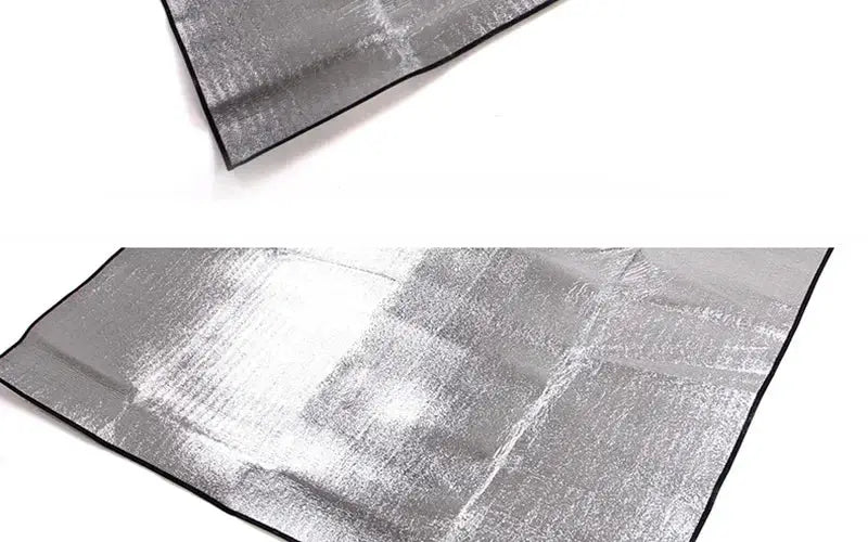 Camping mat by Simples Market with reflective aluminum foil insulation, foam sleeping pad for outdoor heat retention