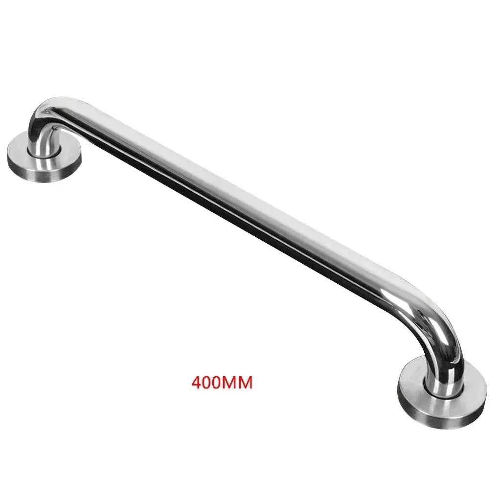 Stainless steel bathroom grab bar, 400mm length, wall-mounted safety rail