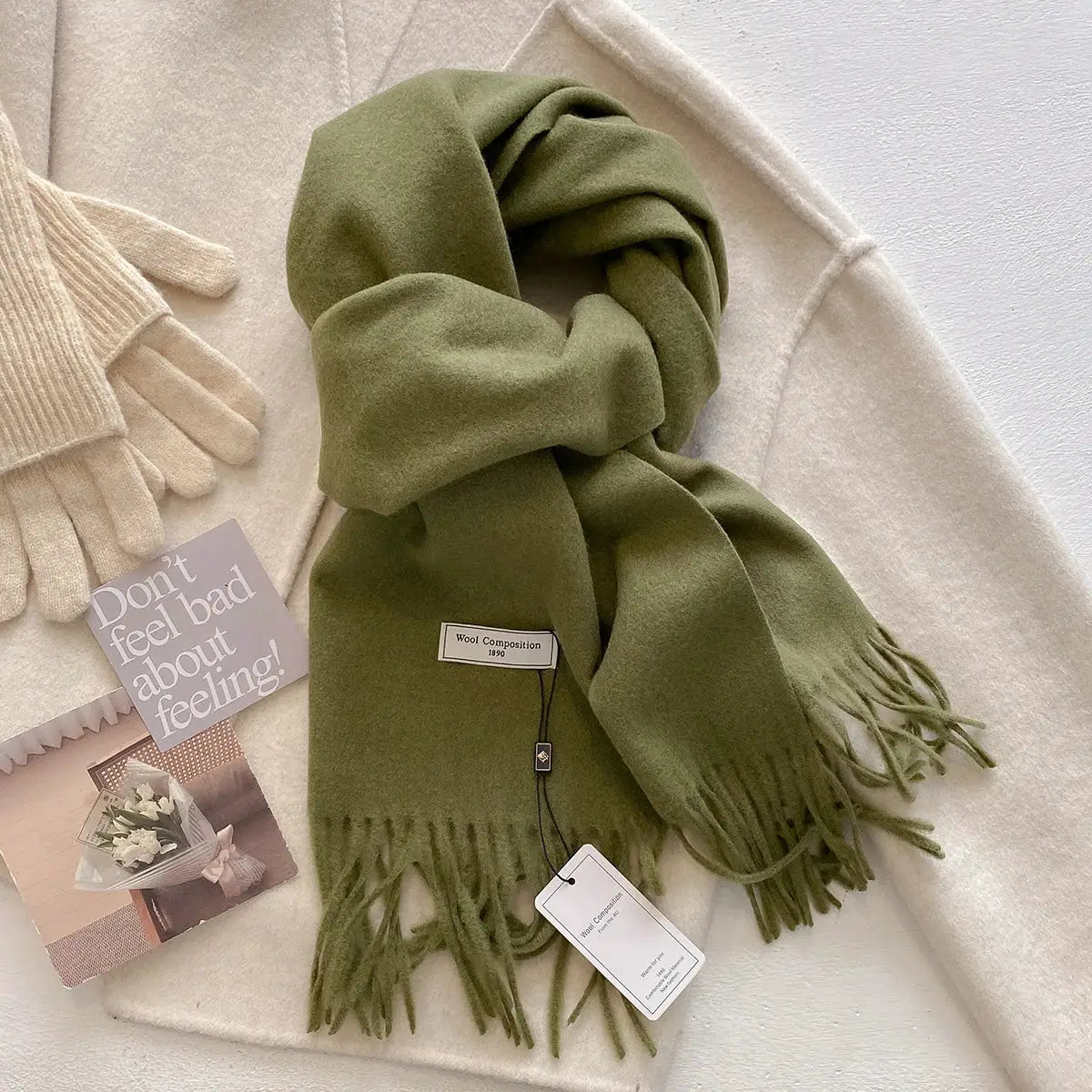 LuxeWeave 26 Color Winter Scarf for Women Long 175 Centimeters Premium Polyester with Tatting Weave Cozy Warmth
