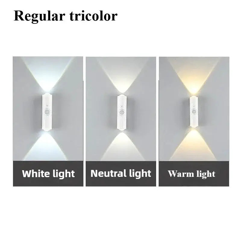 Smart RGB Gradient Night Light Magnetic Motion Sensor Rechargeable Wall Lamp Bedroom Bathroom Closet Garden Home Decor