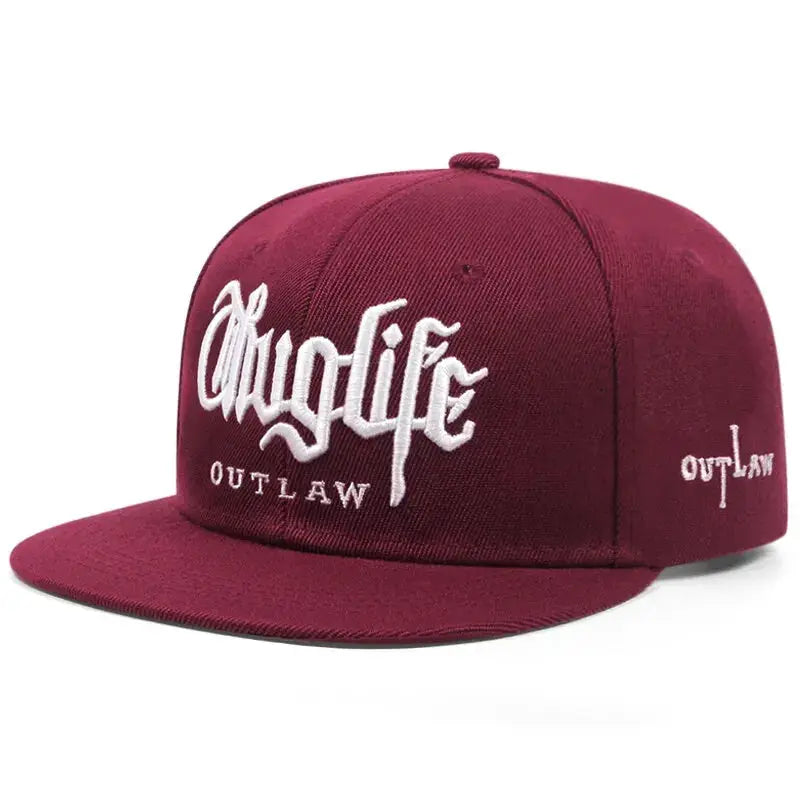 Fashion Fastball Cap Thuglife Embroidery Hip Hop Baseball Hat Snapback For Adults Adjustable Sun Outdoor Casual Bone
