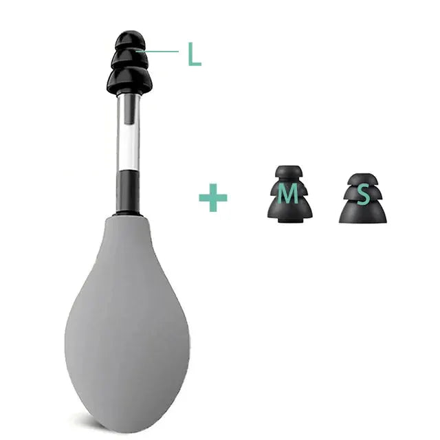 EarEase Ear Pressure Relief Suction Device Portable With Three Sizes of Earplugs for Gentle Headache Relief