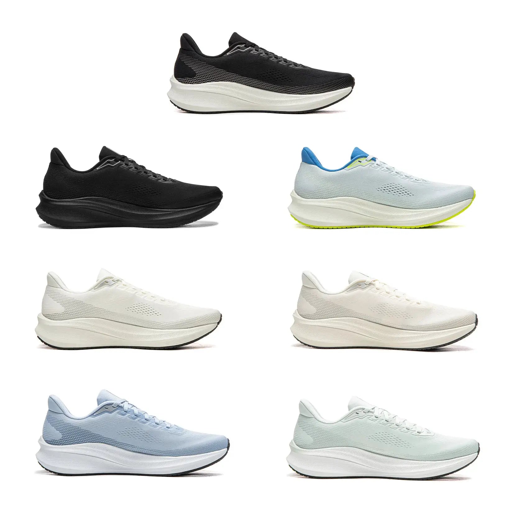 Li-Ning Red Hare 9 racing shoes in multiple colorways; lightweight foam midsole, breathable upper for running