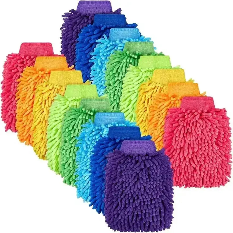 Chenille Coral Fleece Car Wash Gloves Washing Mitt For Auto Cleaning Dust Removal And Scratch Free Car Care