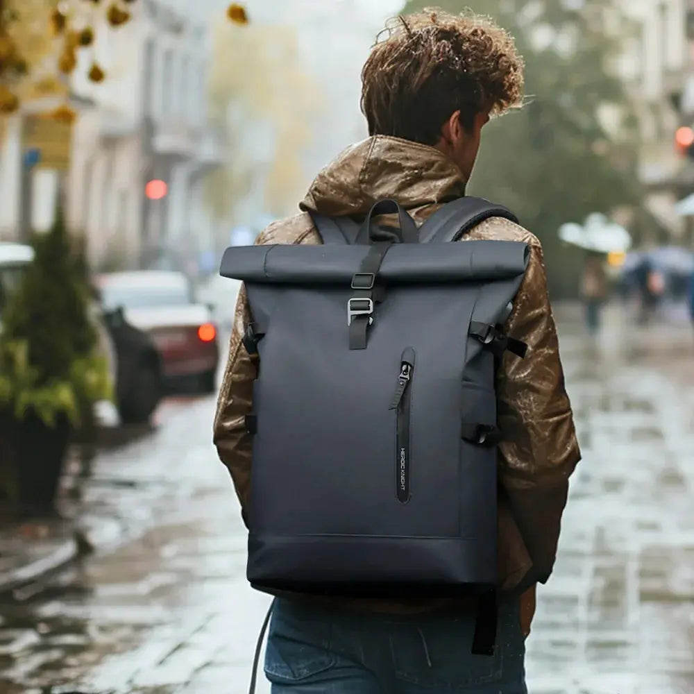 HK Large 15.6 Inch Laptop Backpack from Simples Market, dark gray anti-theft travel bag with USB port