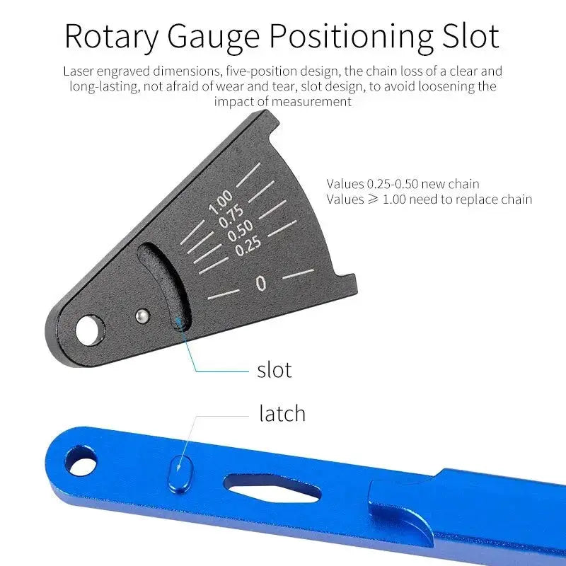 TOOPRE Bicycle Chain Wear Measuring Device and Stretch Detection Ruler for Mountain and Road Bikes