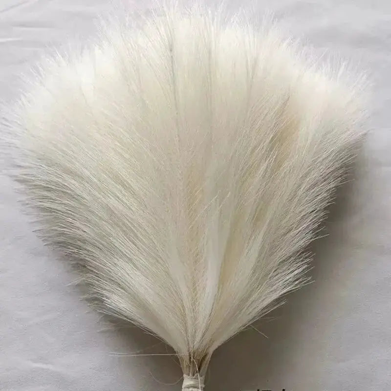 Five Pieces 42cm Artificial Pampas Grass Plumes For Wedding Props And Boho Home Decoration