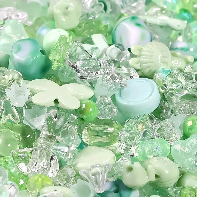 50g Mixed Color Acrylic Loose Beads Pack for DIY Jewelry Making Accessories for Bracelets and Necklaces