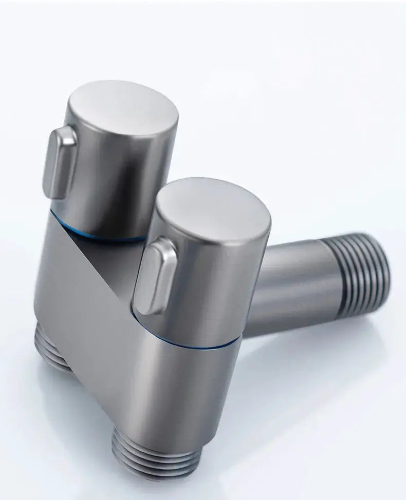 Double-outlet wall-mounted chrome angle valve for bidet/shower, Simples Market
