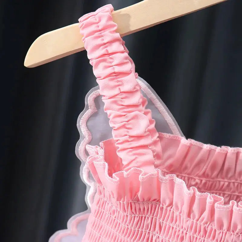 Baby Girl Dress Summer Butterfly Wings Halter Dazzle Puffy Skirt Princess Style for Baby Girls