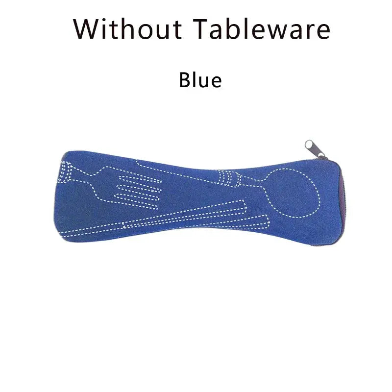 Portable Cutlery Storage Bag For Travel And Picnic Gear Fork Spoon Knife Pouch Organizer ABS Case