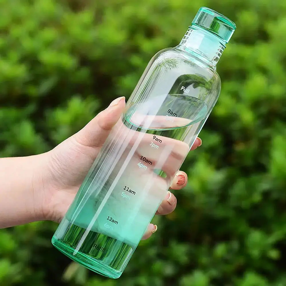 INS Style 500ml Transparent Water Bottle Leakproof Drinking Cup For Tea Coffee And Students