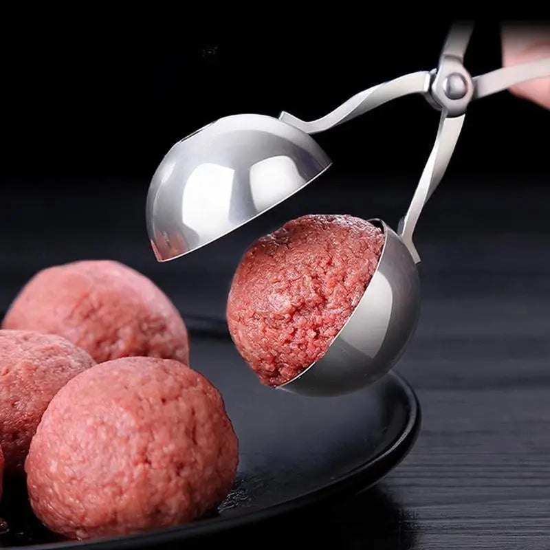 Stainless Steel Meatball Maker Tool With Round Rice Ball Shaper Nonstick Mold Kitchen Gadget