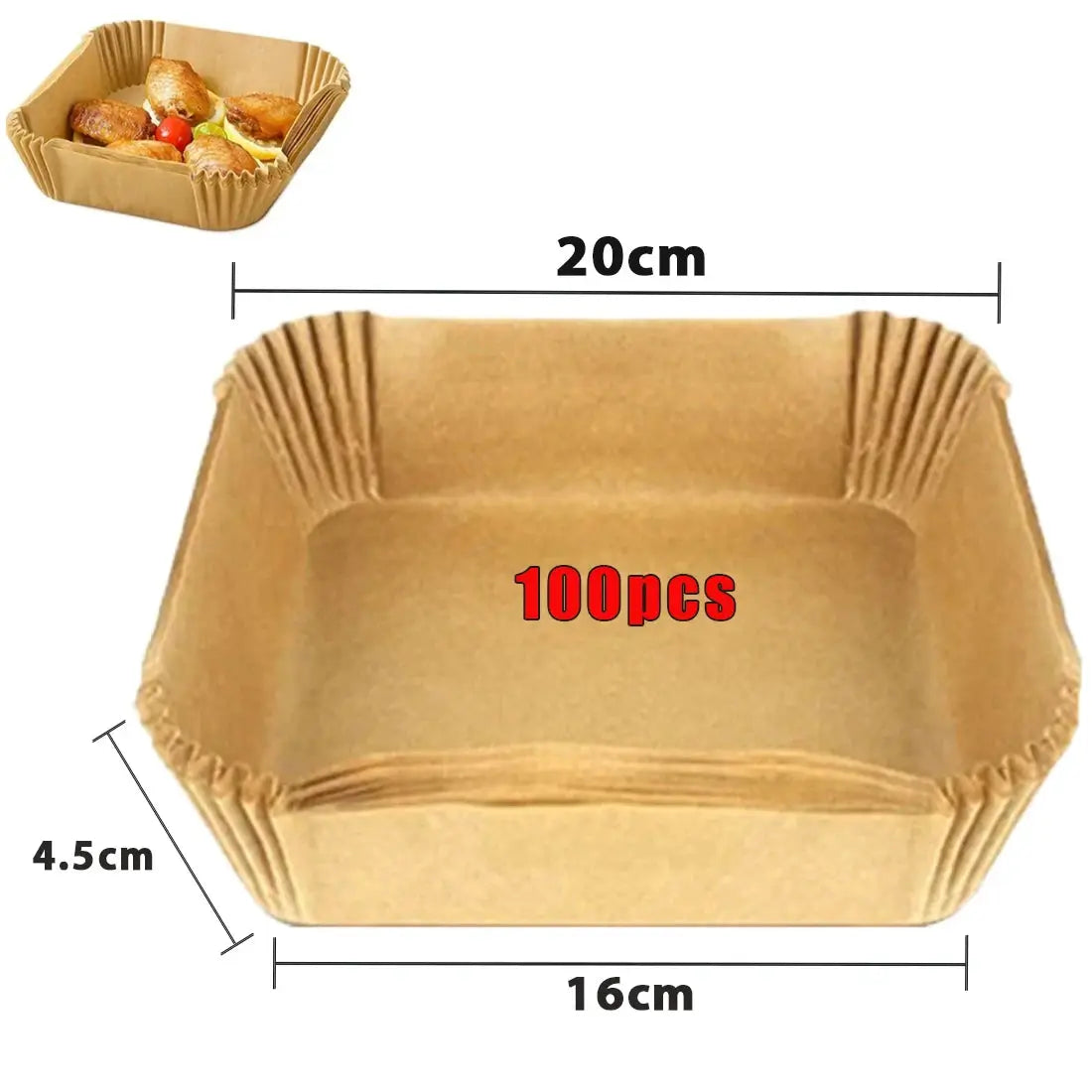 50 100 Pcs Air Fryer Disposable Paper Nonstick Round Baking Papers Air Fryer Paper Liners Kitchen Accessories