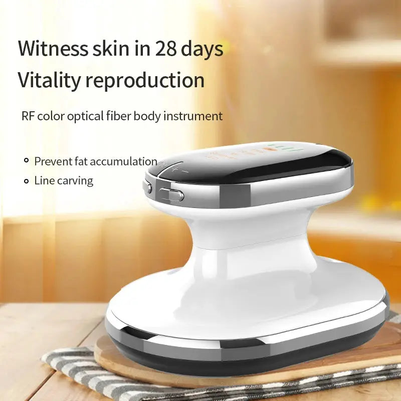 4-in-1 cellulite massager by Simples Market, cordless white and chrome body sculpting device
