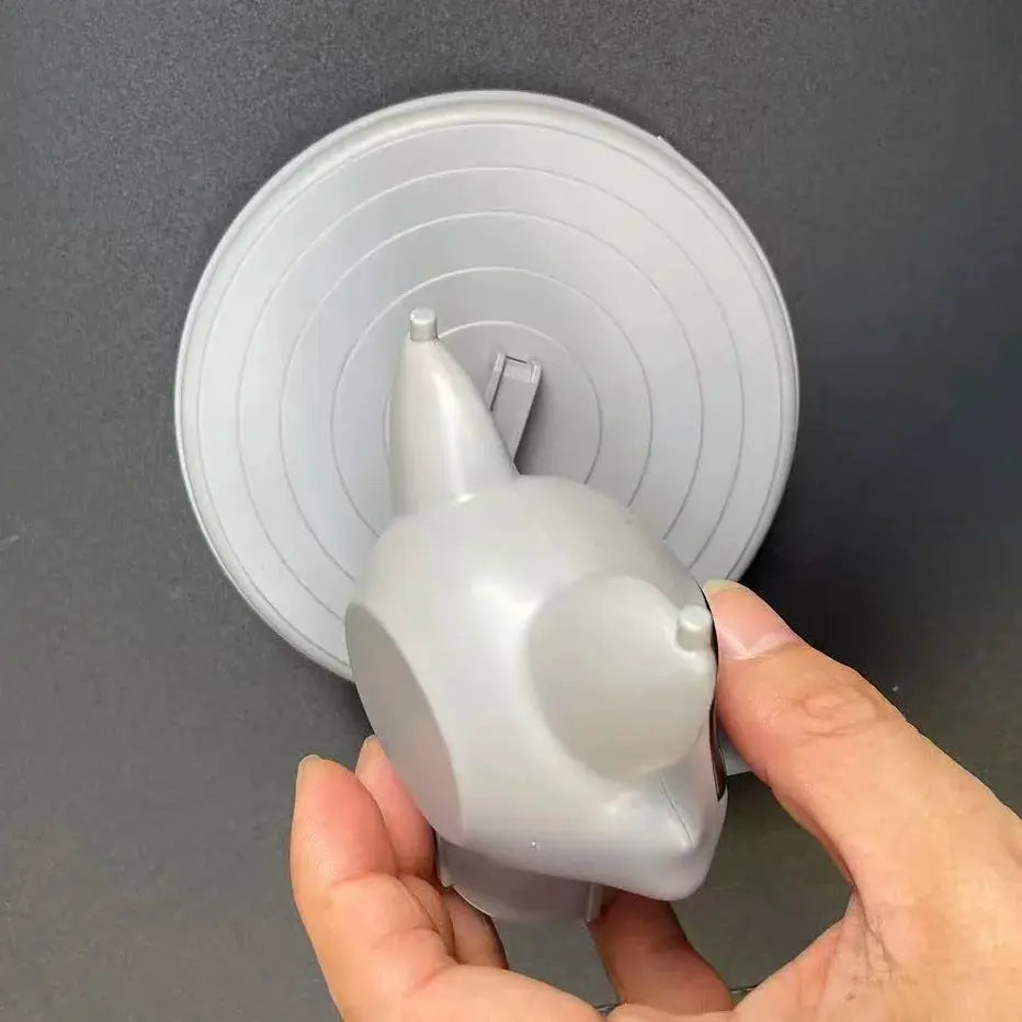 Simples Market dog-shaped toilet paper holder in light gray wall-mount bathroom decor